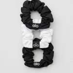 Alo Yoga Fresh Mini Scrunchie (3-Pack) - Black/White