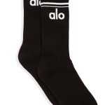 Alo Yoga Unisex Throwback Sock - Black/White