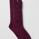 Alo Yoga Women's Plush Lush Sock - Burgundy