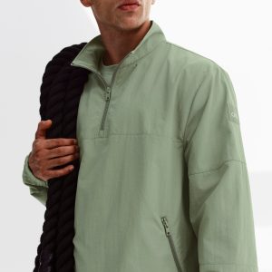 Alo Yoga Light Weight Takeaway Track Pullover - Dune Grass