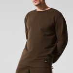 Alo Yoga Double Take Long Sleeve Crew - Espresso