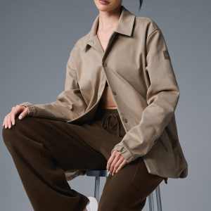 Alo Yoga Edition Sueded Jacket - Gravel