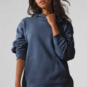 Alo Yoga Renown Heavy Weight Hoodie - Bluestone