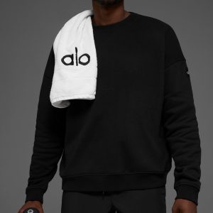 Alo Yoga Renown Heavy Weight Crew Neck Pullover - Black