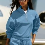 Alo Yoga Accolade 1/4 Zip Pullover - California Blue