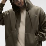 Alo Yoga Accolade Full Zip Hoodie - Olive Tree