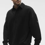 Alo Yoga Take It Easy Long Sleeve Henley Pullover - Black