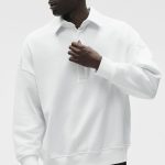 Alo Yoga Take It Easy Long Sleeve Henley Pullover - White