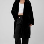 Alo Yoga Oversized Faux Fur Trench - Black