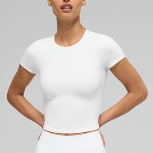 Alo Yoga ALO Softsculpt Precision Short Sleeve Top - White