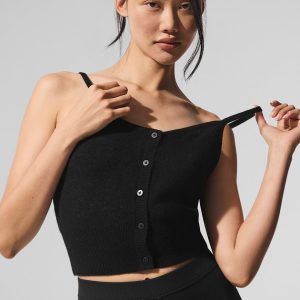 Alo Yoga Sheer Cashmere Tank - Black
