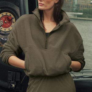 Alo Yoga Polar Fleece Retreat Cover Up - Olive Tree