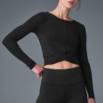 Alo Yoga Cover Long Sleeve Top - Black