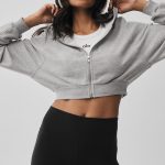 Alo Yoga Sweet Escape Zip Up Hoodie - Athletic Heather Grey