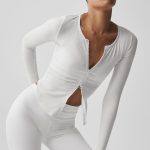 Alo Yoga Ribbed Stardust Long Sleeve - White