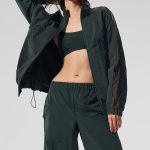 Alo Yoga Origin Full-Zip Track Jacket - Charcoal Green