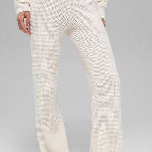 Alo Yoga Cashmere High-Waist Plush Waffle Pant - Ivory