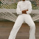 Alo Yoga Serenity Wide Leg Sweatpant - Ivory