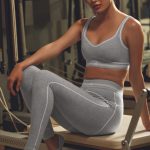 Alo Yoga Alosoft High-Waist Heart Throb Legging - Athletic Heather Grey/White