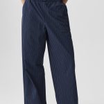Alo Yoga Pinstripe Daylight Boxer Pant (Regular) - Navy/Ivory