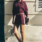 Alo Yoga Track Star Mini Skirt - Burgundy