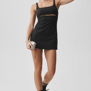 Alo Yoga Slice Tennis Dress - Black