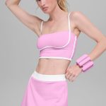 Alo Yoga Airbrush Streamlined Bra Tank - Candy Heart Pink/White