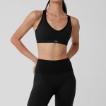 Alo Yoga Seamless Ribbed Favorite Bra - Black