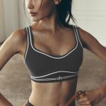 Alo Yoga Airbrush Heart Throb Bra - Anthracite/White